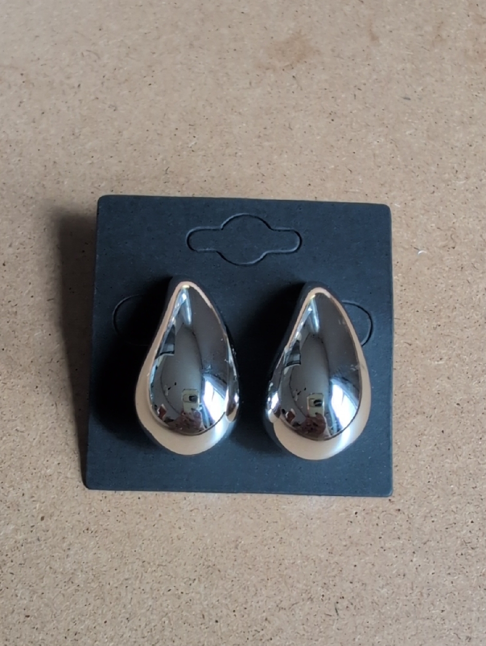 Silver Teardrop Statement Earrings